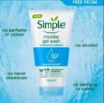 Simple Water Boost Micellar Facial Gel Face Wash – 150ml - Image 2