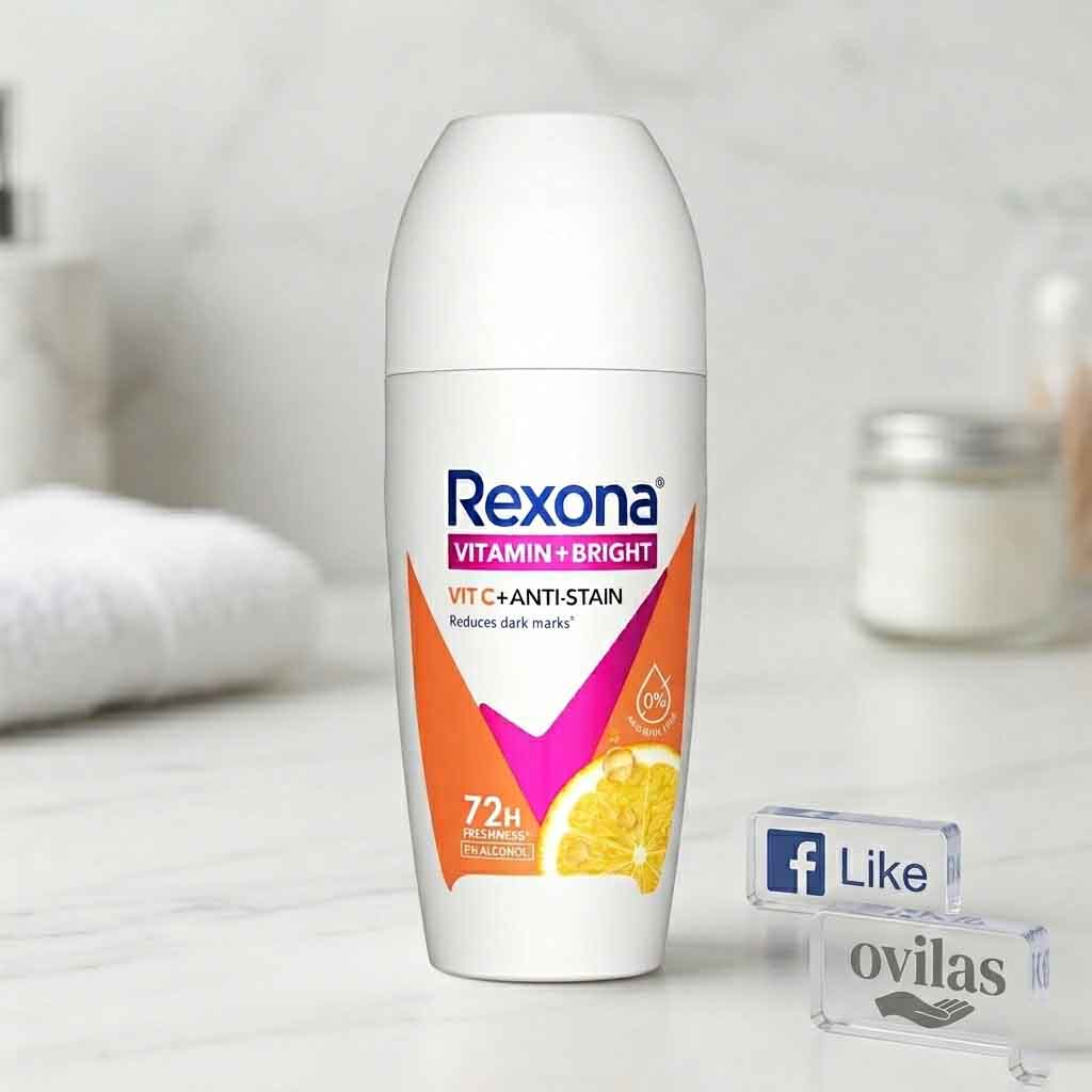 rexkjj Rexona Deodorant Antiperspirant Roll-On (Vitamin +Bright / Rose Glow) - 45ml - Image 1