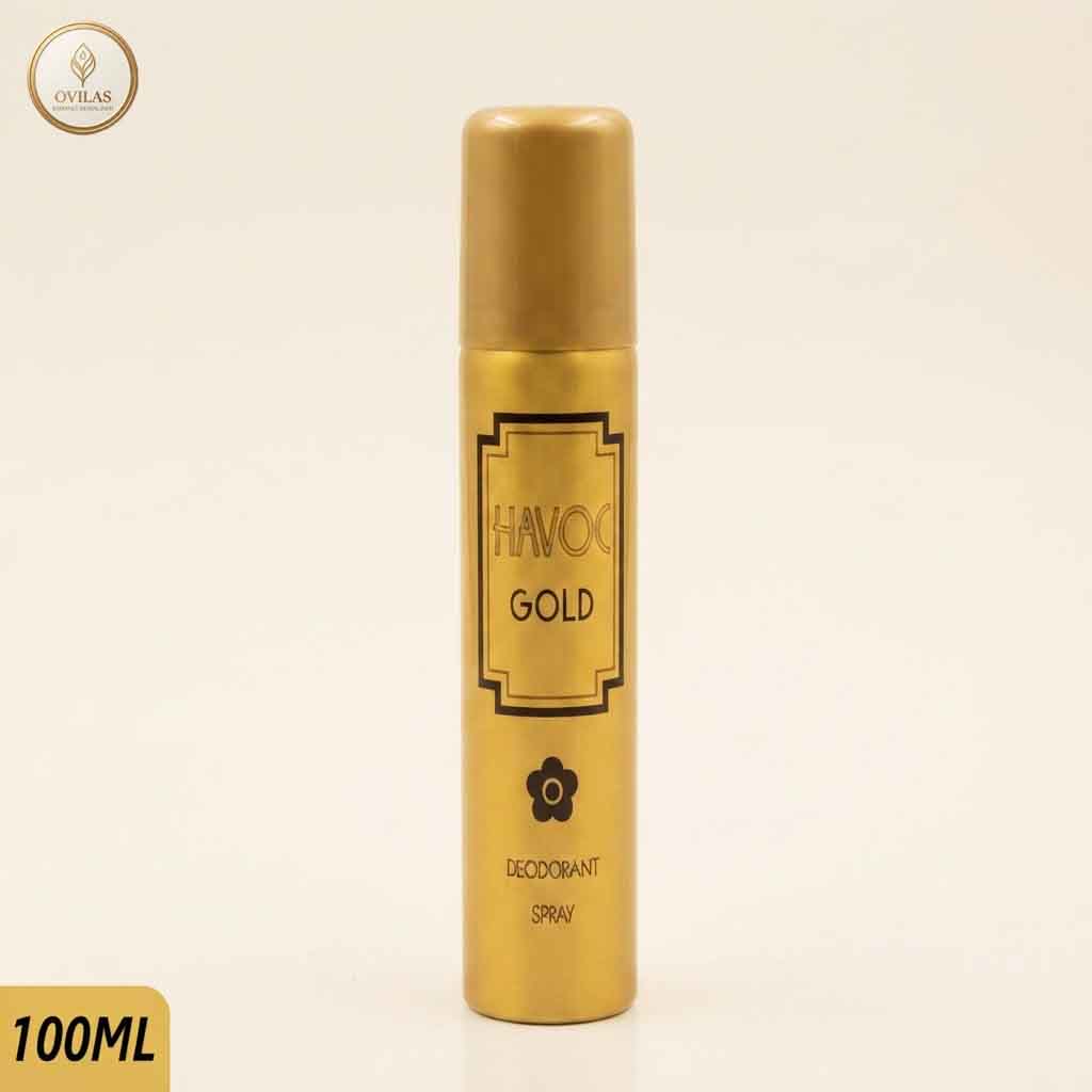 Havoc Gold Deodorant Spray - 100ml (1) Havoc Gold Deodorant Spray - 100ml - Image 1
