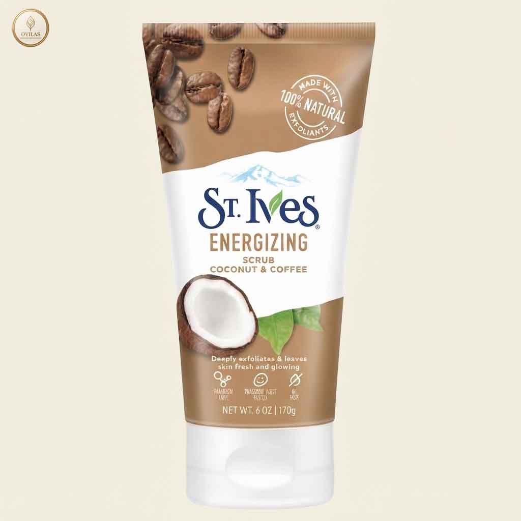 stives energizing scrub 4 St. Ives Energizing Scrub – Coconut & Coffee (170g) - Image 1