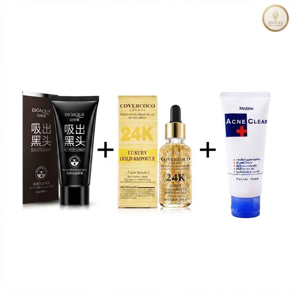 acne clear combo 3-in-1 Acne Clear & Glowing Skincare Combo Pack - Image 1