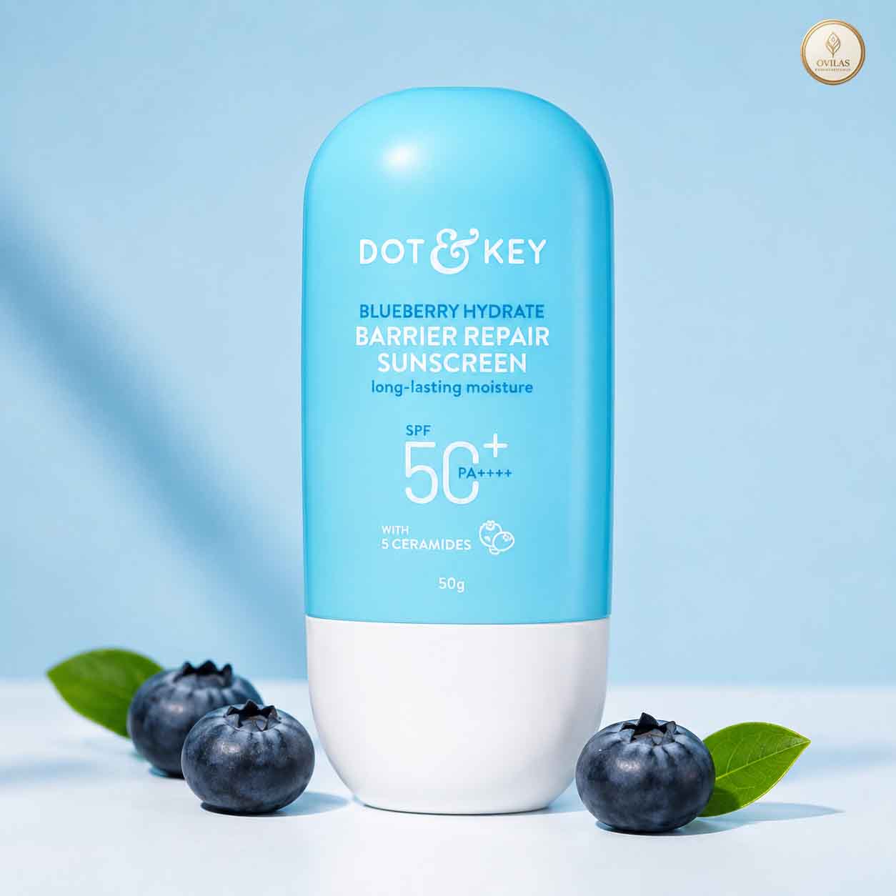 blueberry sunscreen 4 Dot & Key Blueberry Hydrate Barrier Repair Sunscreen SPF 50+ PA++++ 50g - Image 1