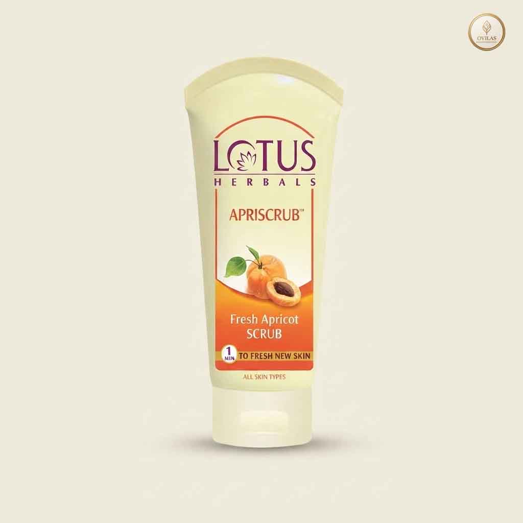 lotus scrub (1) Lotus Herbals Apriscrub Fresh Apricot Scrub - Image 1