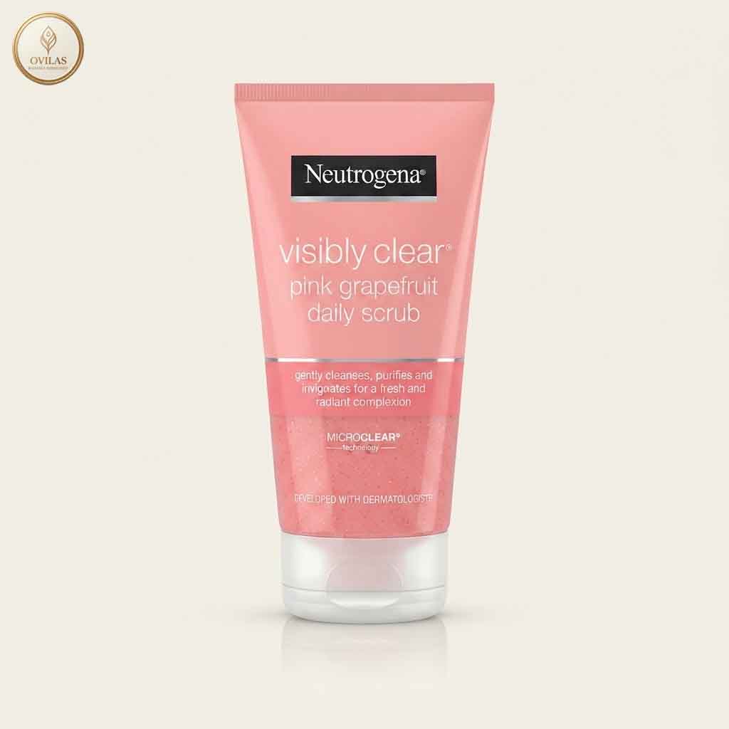 neu scrub (1) Neutrogena Visibly Clear Pink Grapefruit Daily Scrub - Image 1