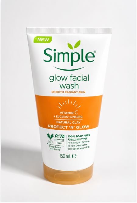 simple glow facial wash Simple Glow Facial Wash 150ml | Vitamin C Face Wash - Image 1