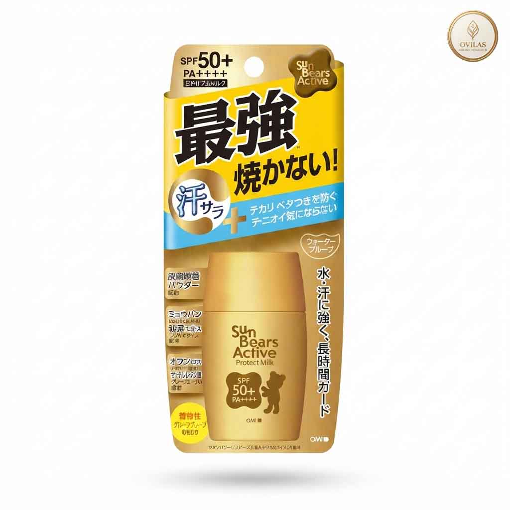 0mi botherhood (1) OMI Sun Bears Active Protect Milk SPF50+ PA++++ 30g - Image 1