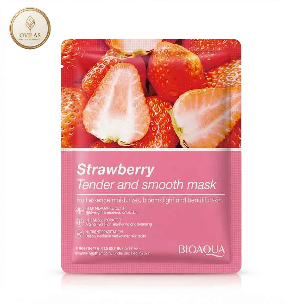 fcrfy BIOAQUA Strawberry Tender and Smooth Sheet Mask 25g - Image 1