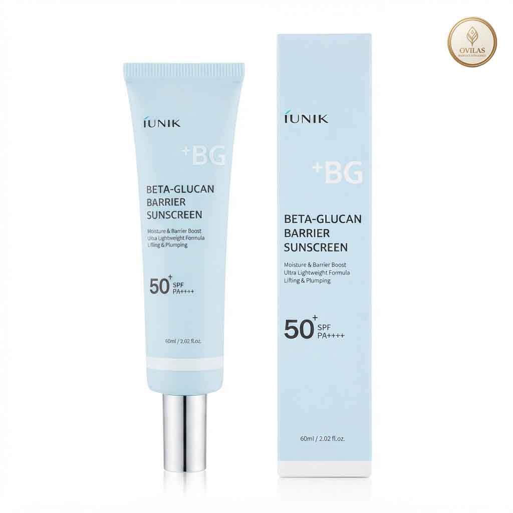 iunik sunscreen (5) iUNIK Beta-Glucan Barrier Sunscreen SPF50+ PA++++ 60ml - Image 1