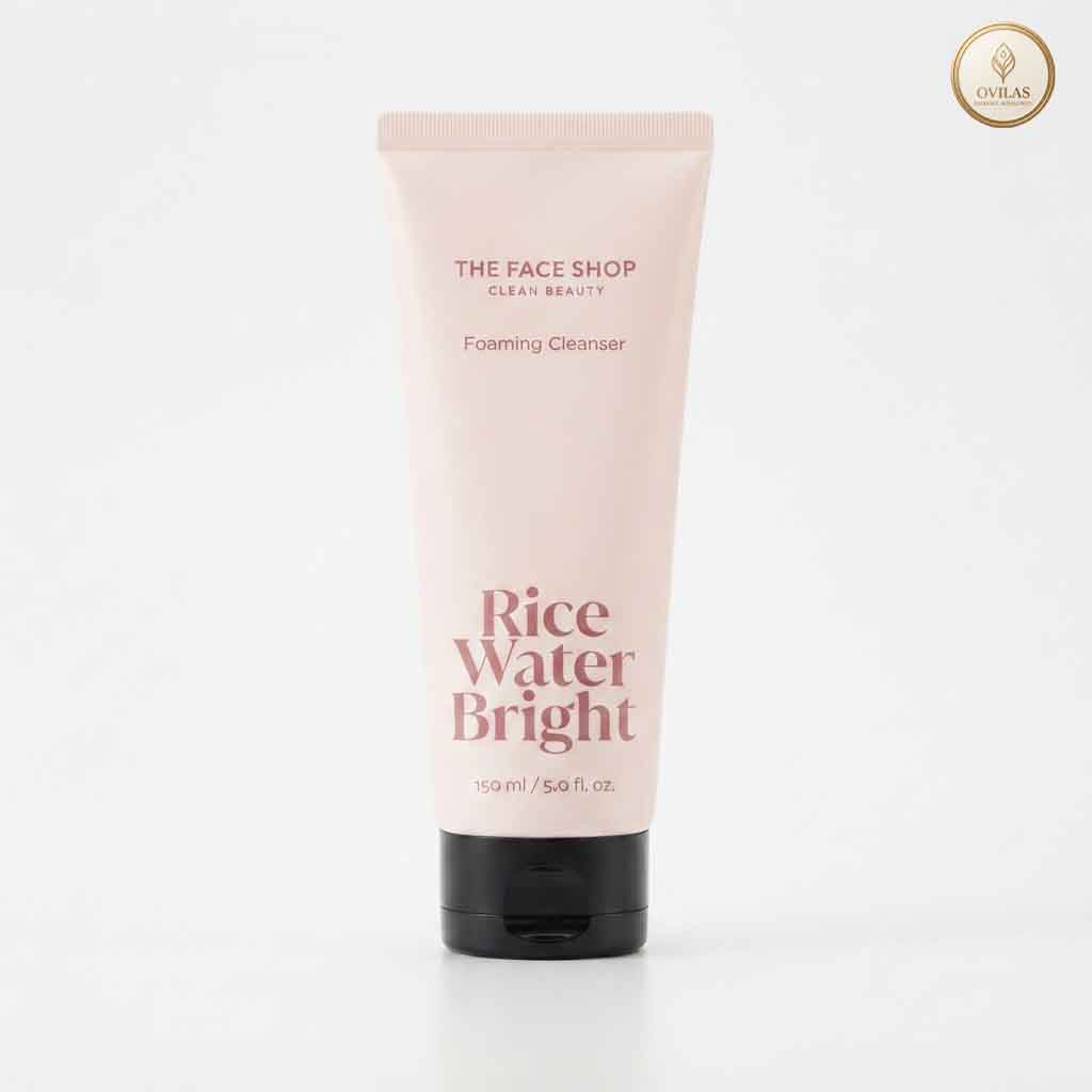 rice facewash (1) The Face Shop Rice Water Bright Foaming Cleanser (150 ml) - Image 1